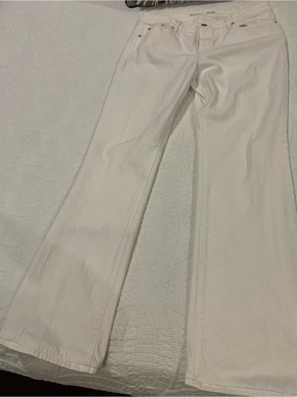 Michael Kors White Flare Jeans - Women's Wide Leg